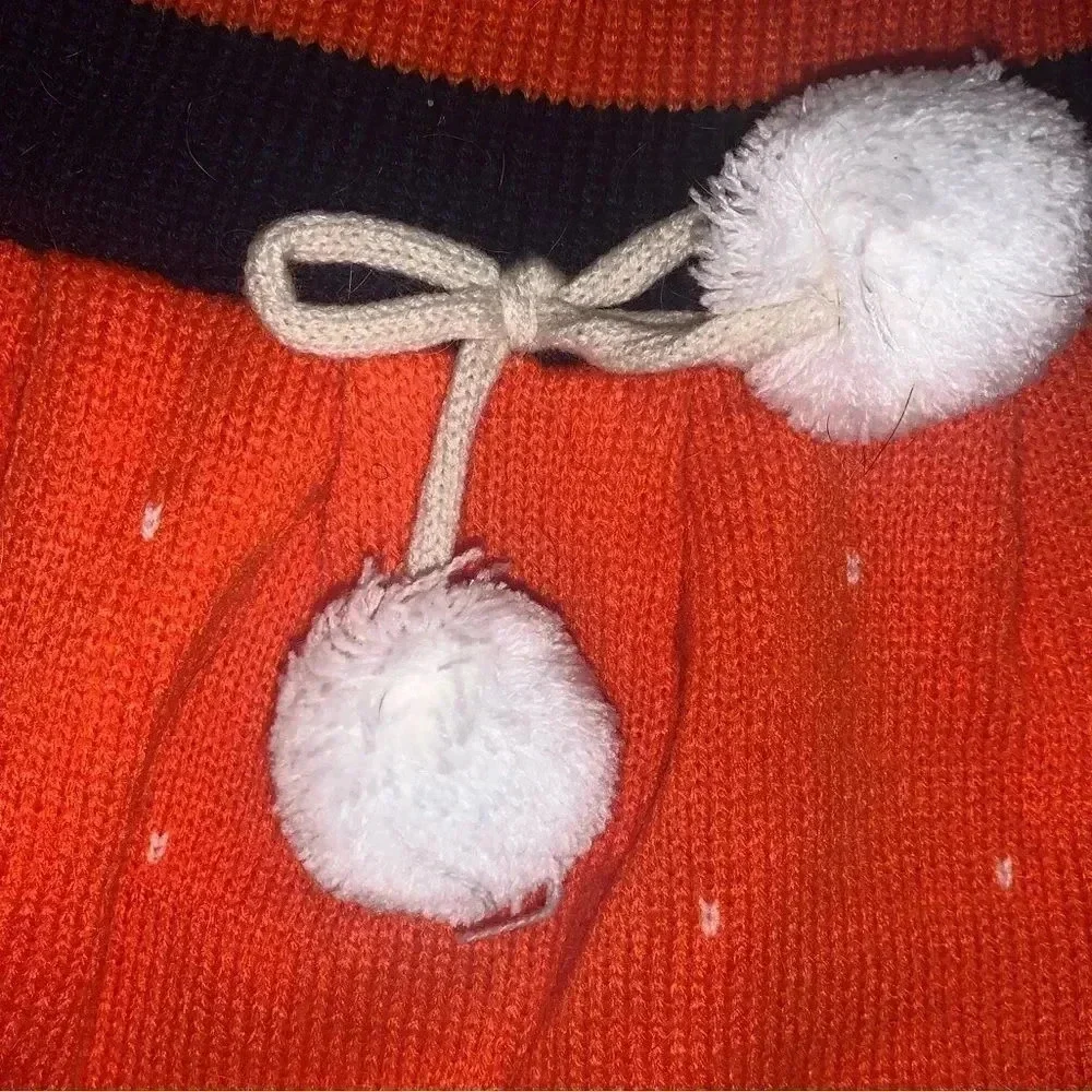 Frisco POM POM Bow Sweater Dress Knit Dog Shirt Knit Acrylic